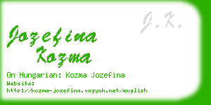jozefina kozma business card